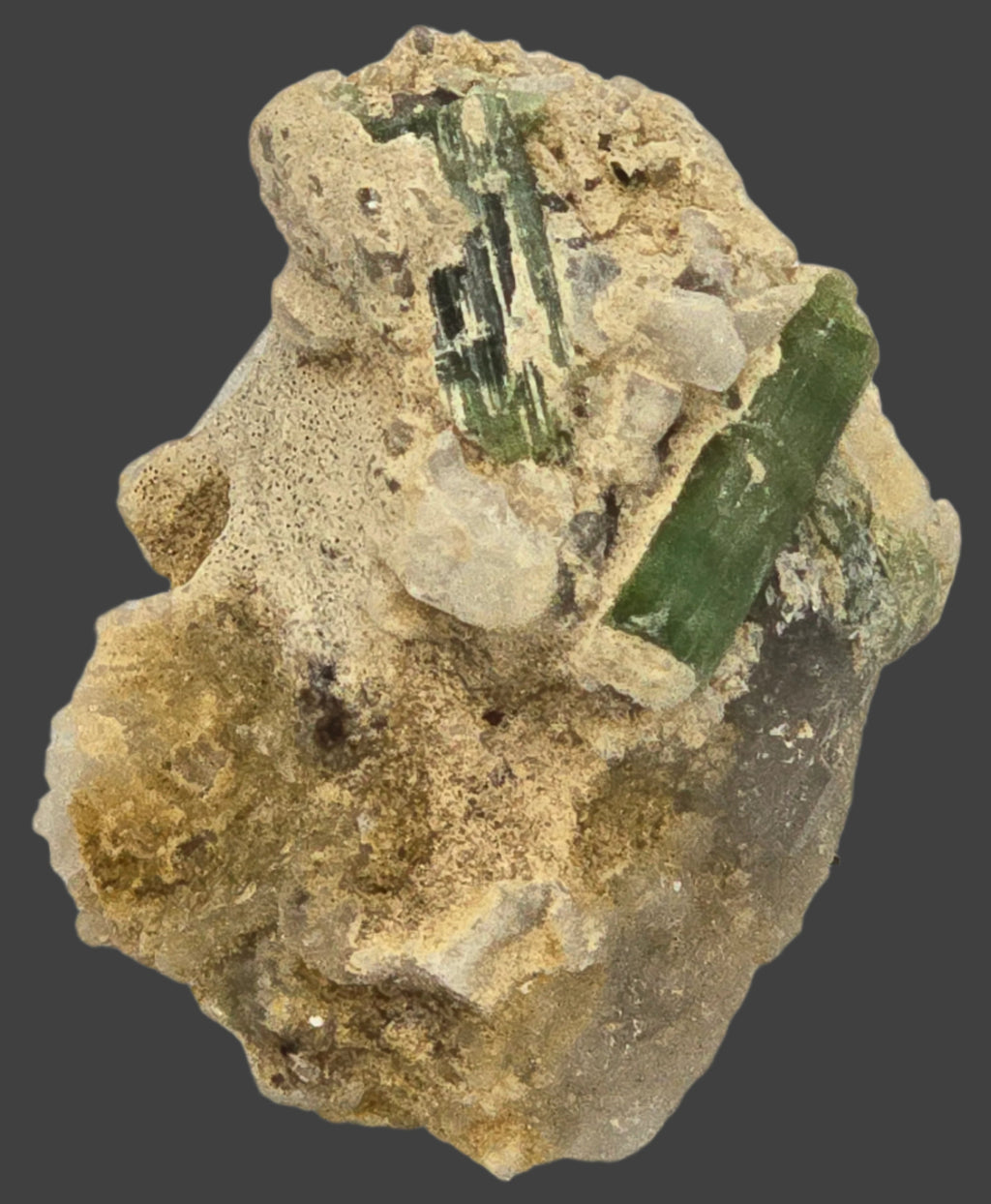 TOURMALINE on QUARTZ