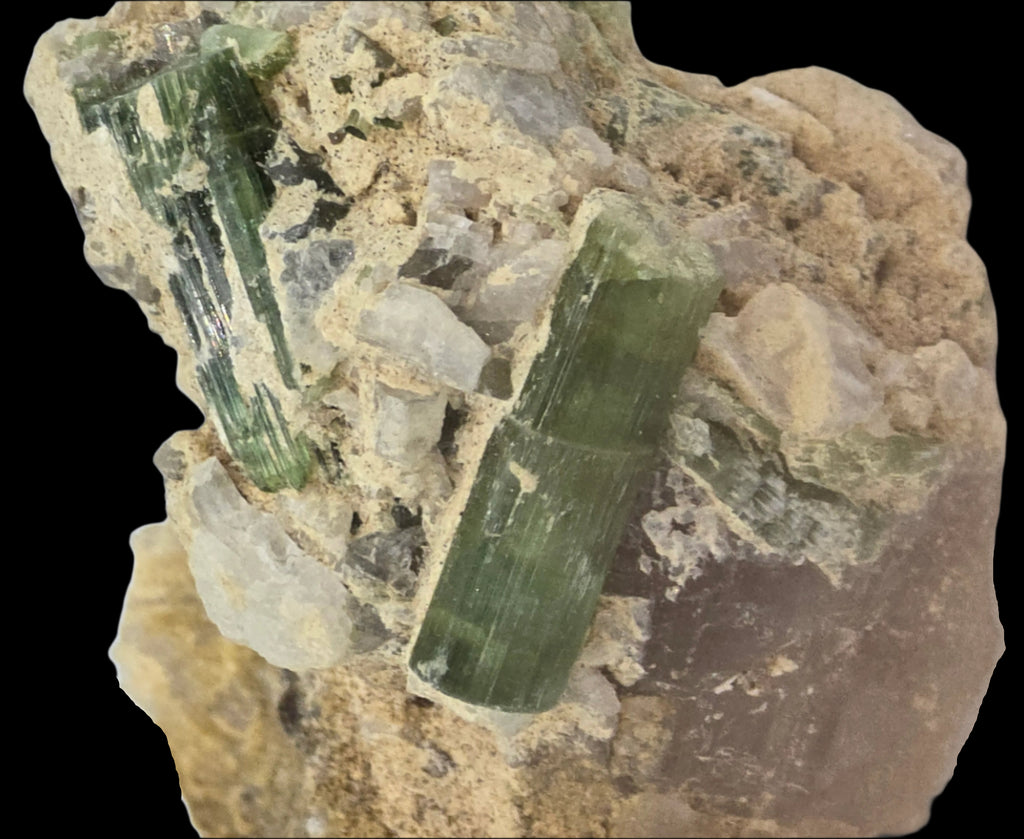 TOURMALINE on QUARTZ
