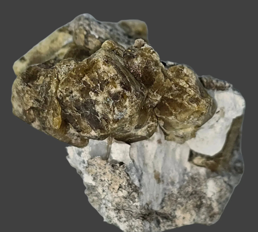 Sphalerite on Dolomite matrix from Spain, earthy brown crystals with metallic luster, mineral specimen for collectors