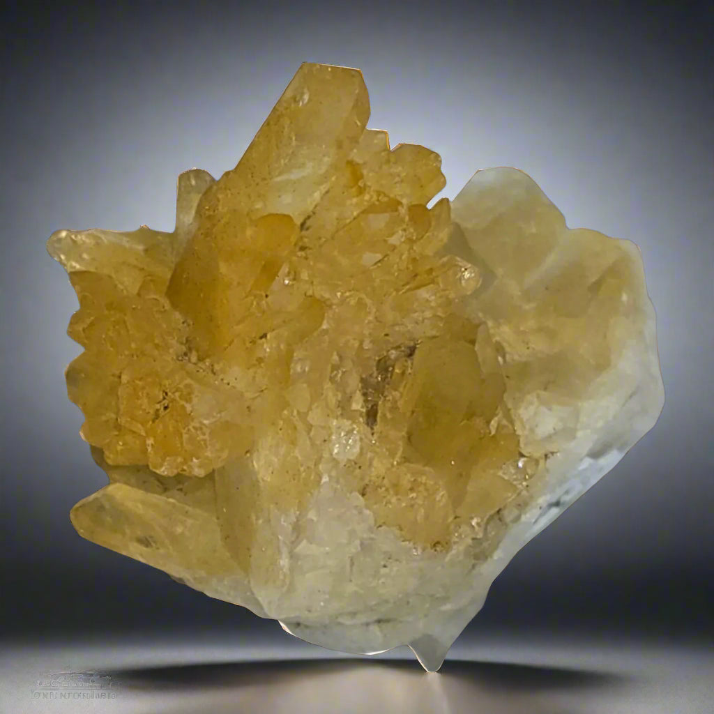 QUARTZ with LIMONITE (miniature)