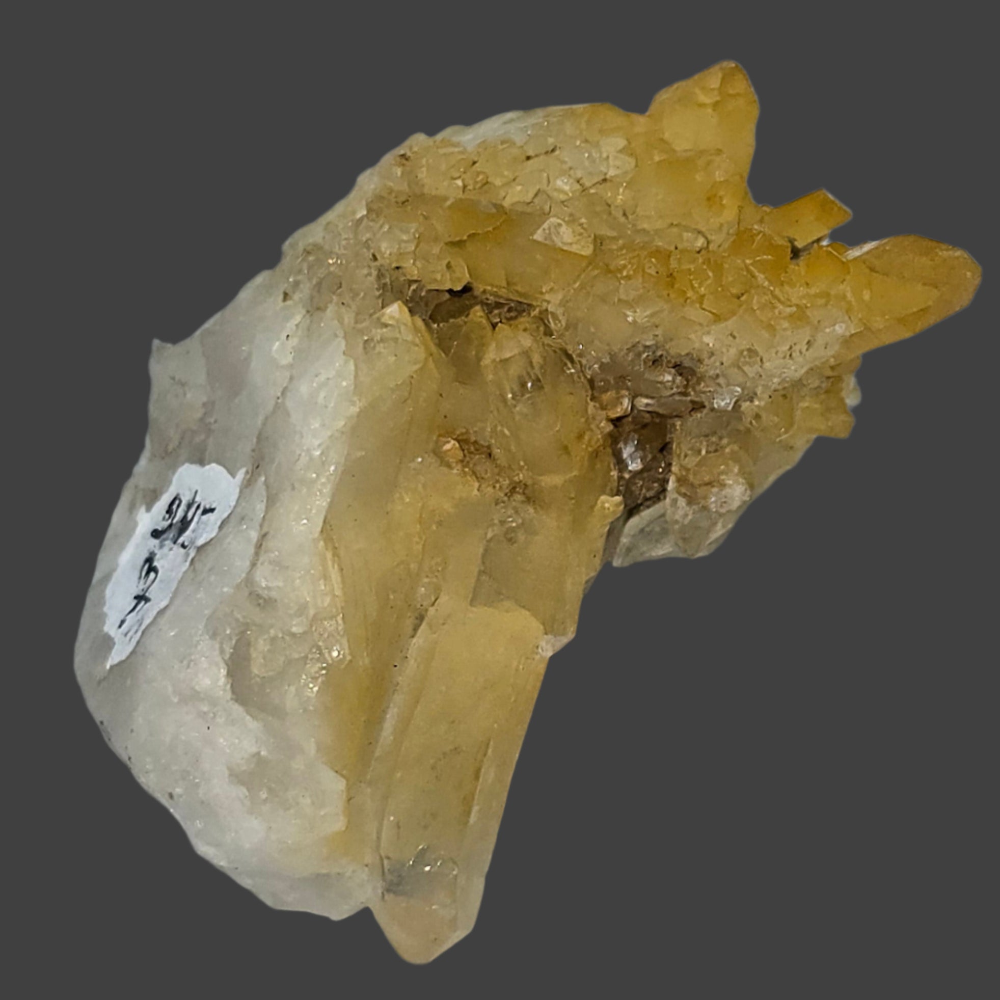 QUARTZ with LIMONITE (miniature)