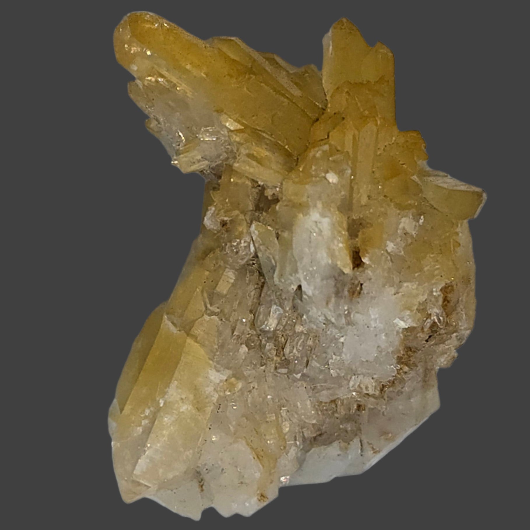 QUARTZ with LIMONITE (miniature)