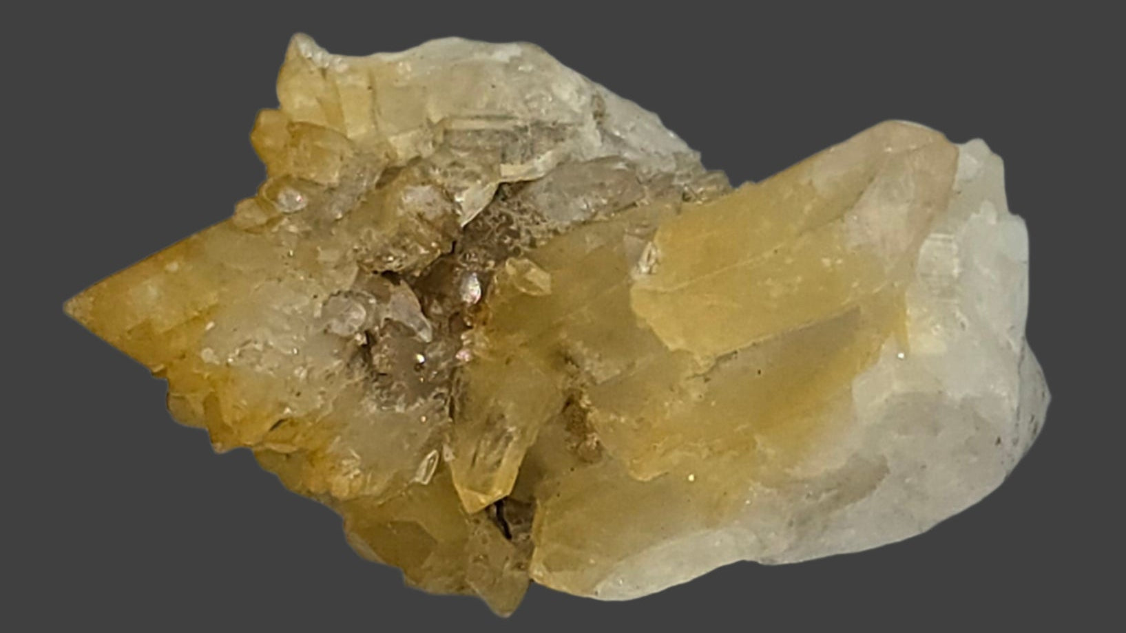 QUARTZ with LIMONITE (miniature)