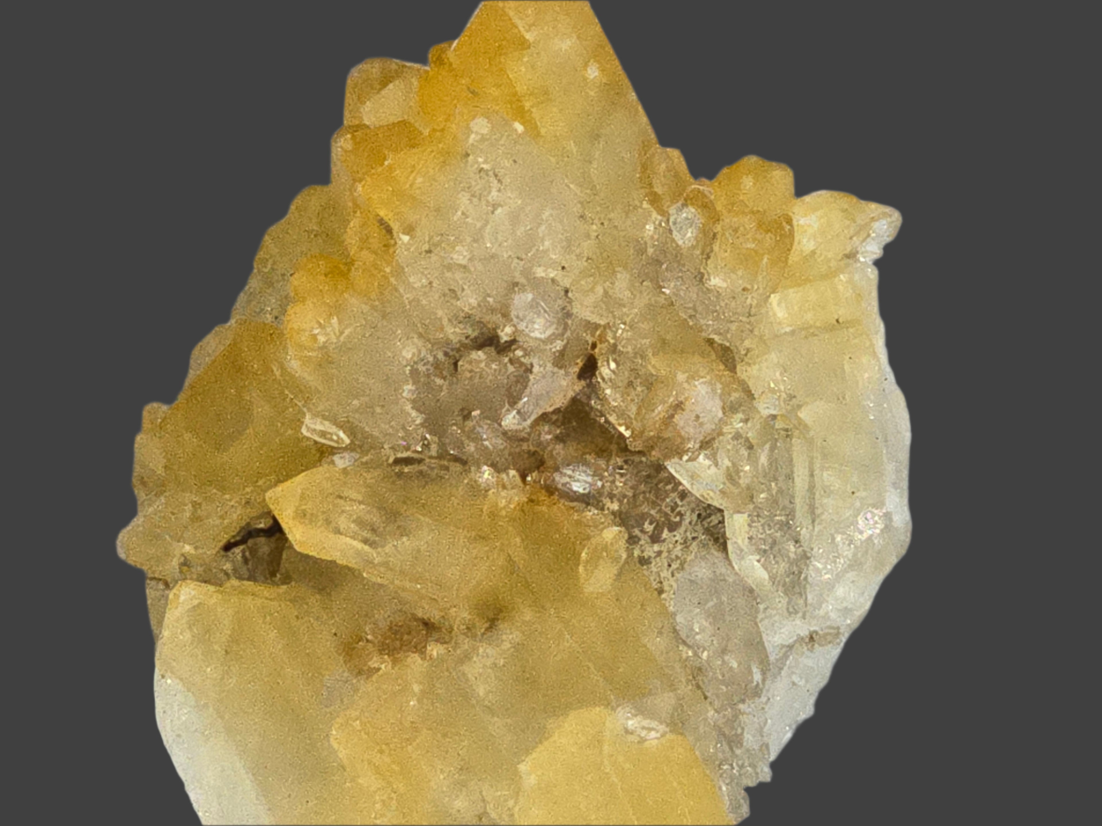 QUARTZ with LIMONITE (miniature)