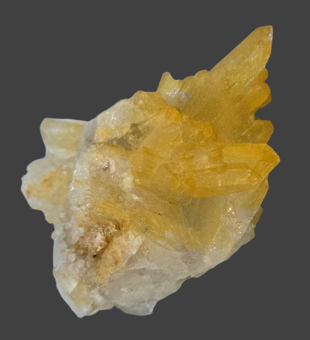 QUARTZ with LIMONITE (miniature)