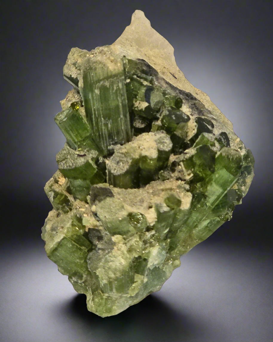 TOURMALINE on QUARTZ  miniature