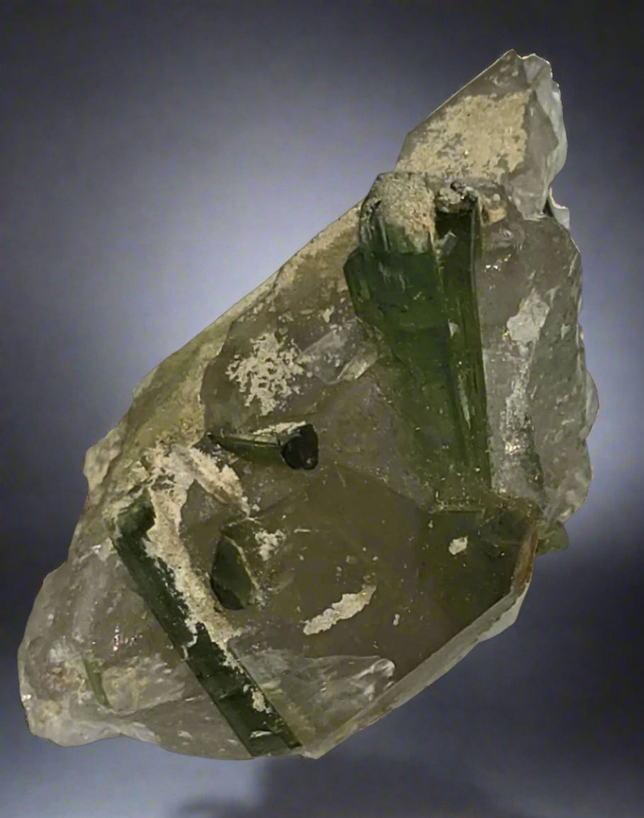 TOURMALINE on QUARTZ miniature