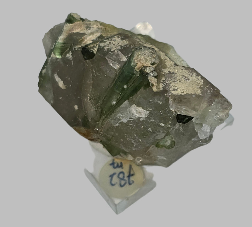 TOURMALINE on QUARTZ miniature