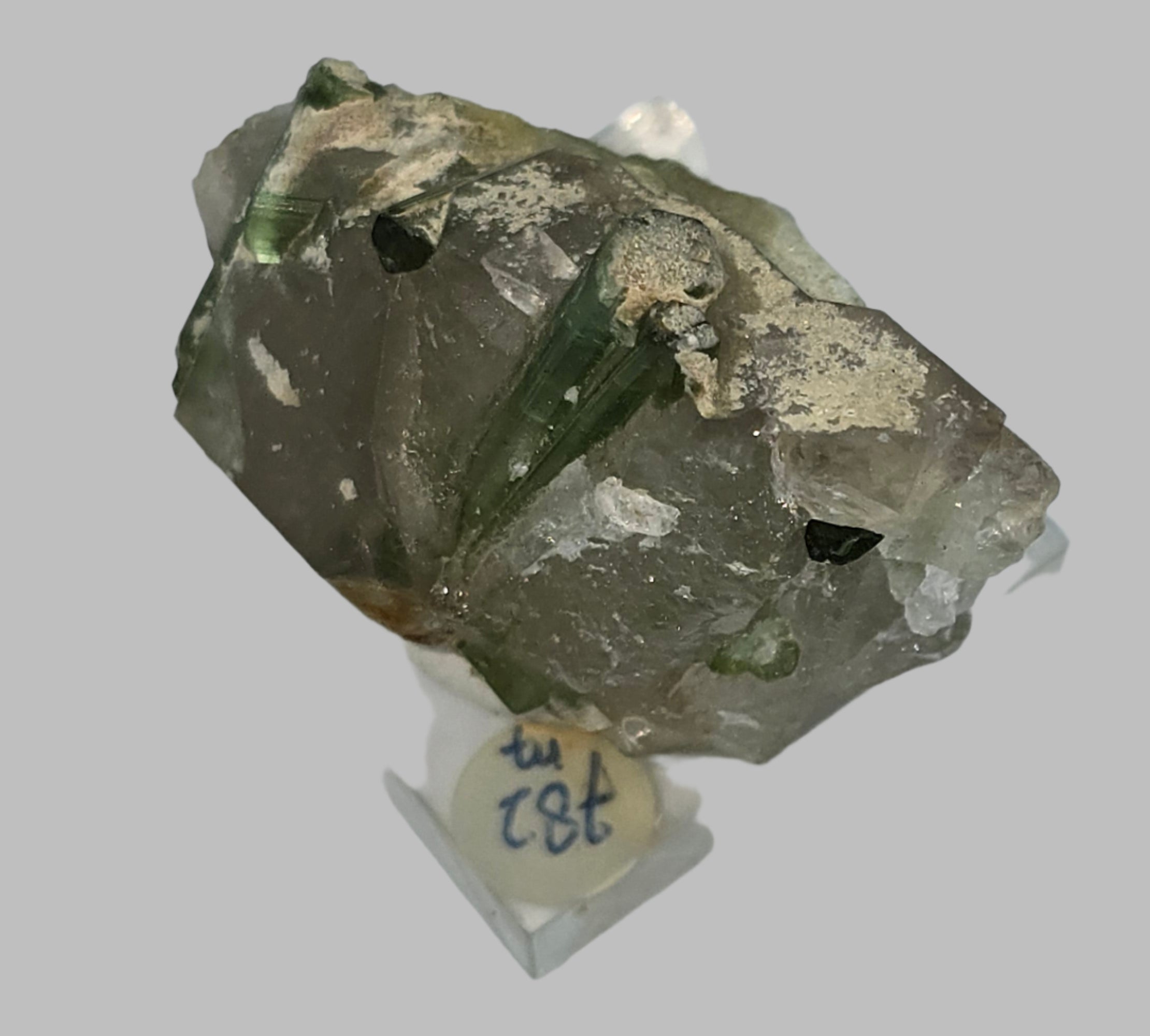 TOURMALINE on QUARTZ miniature