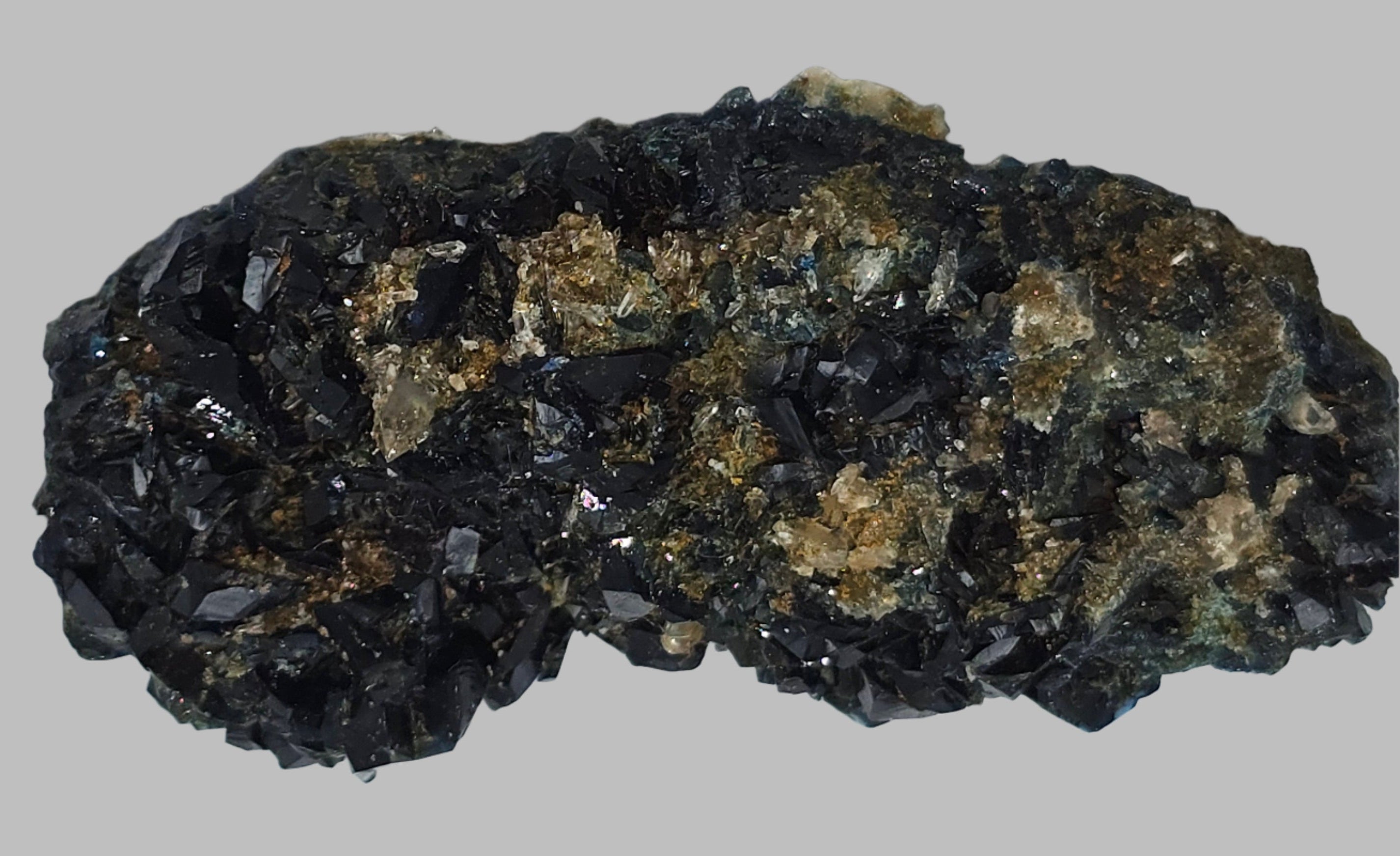 LAZULITE with GORMANITE (EXTREMELY RARE) with QUARTZ and CALCITE small cabinet