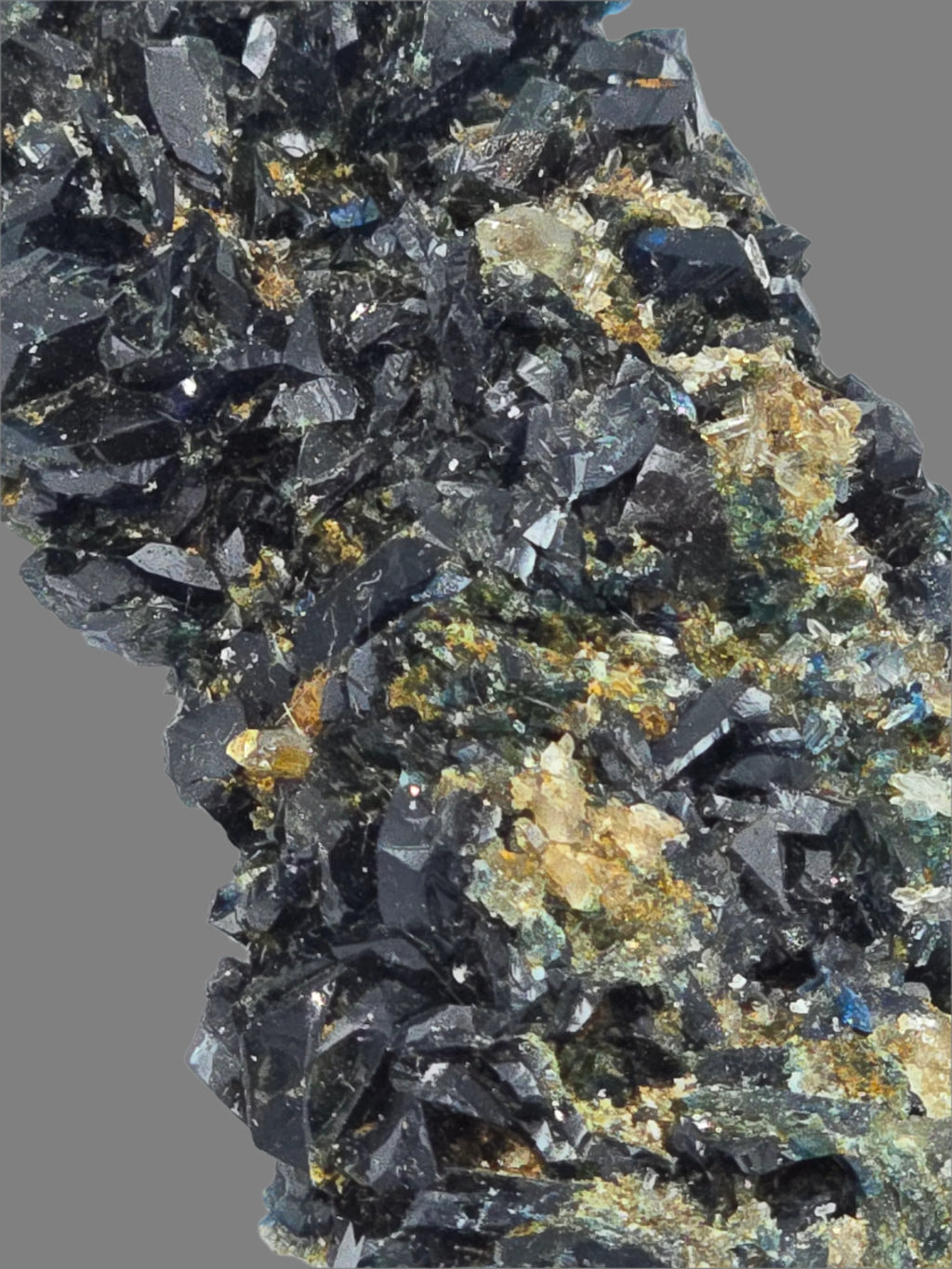 LAZULITE with GORMANITE (EXTREMELY RARE) with QUARTZ and CALCITE small cabinet