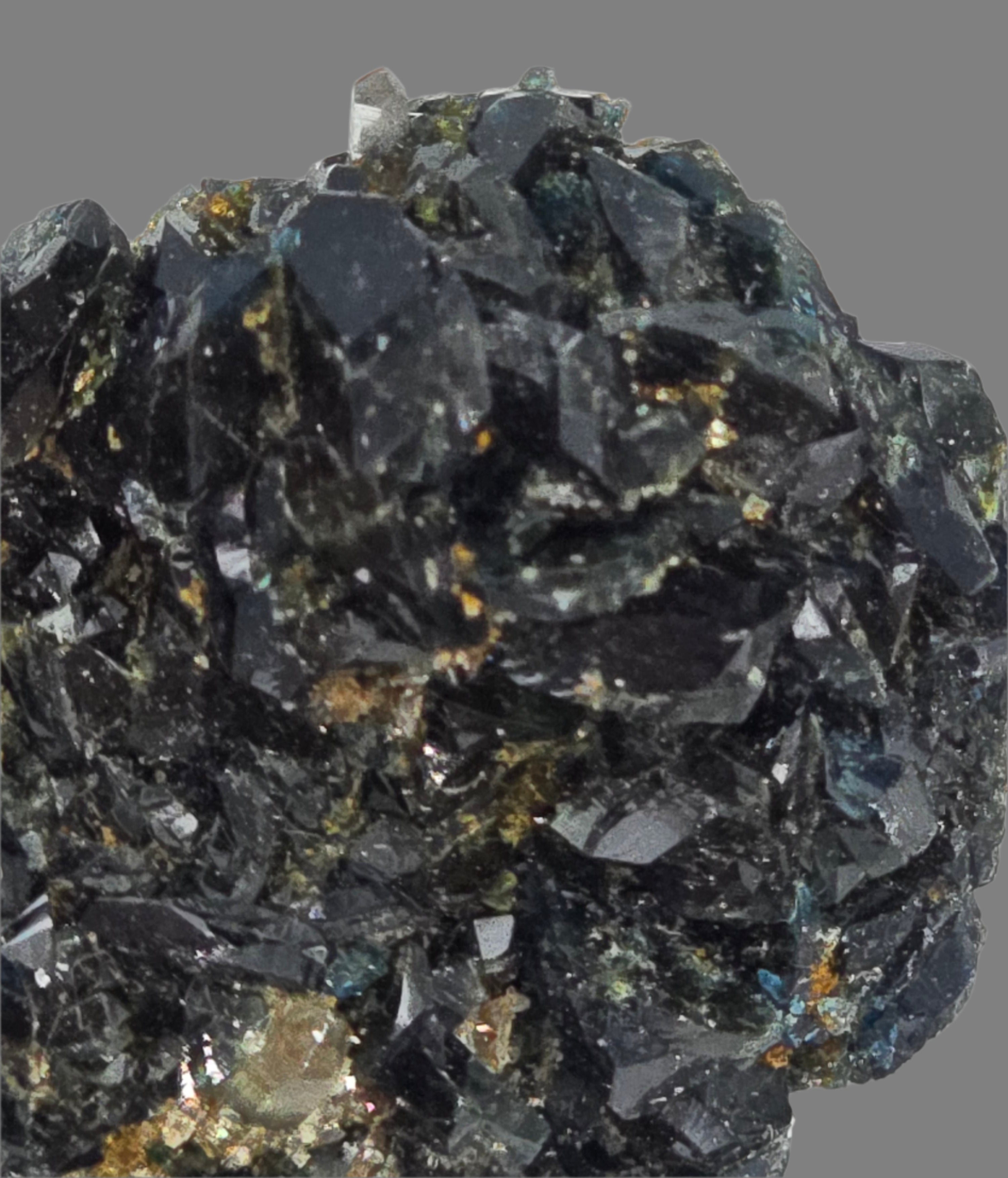 LAZULITE with GORMANITE (EXTREMELY RARE) with QUARTZ and CALCITE small cabinet