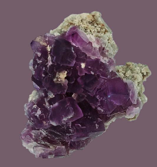 FLUORITE on CALCITE