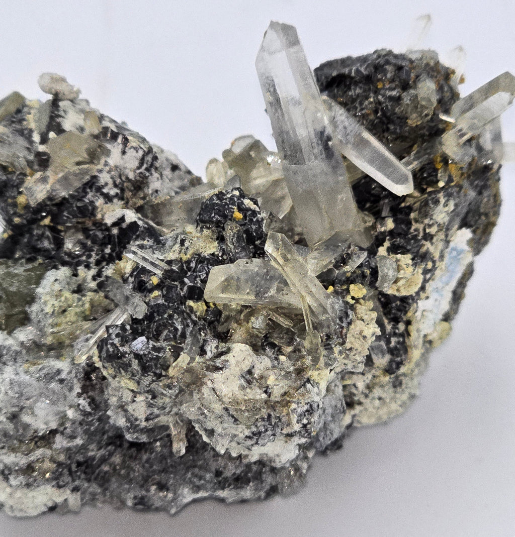 CHALCOPYRITE, PYRITE, QUARTZ  (small cabinet)