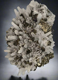 CHALCOPYRITE, PYRITE avec QUARTZ AIGUILLE, SAN JOSE DE HUAYLLAY DISTR. CERRO DE PASCO PROV, PÉROU PETIT ARMOIRE