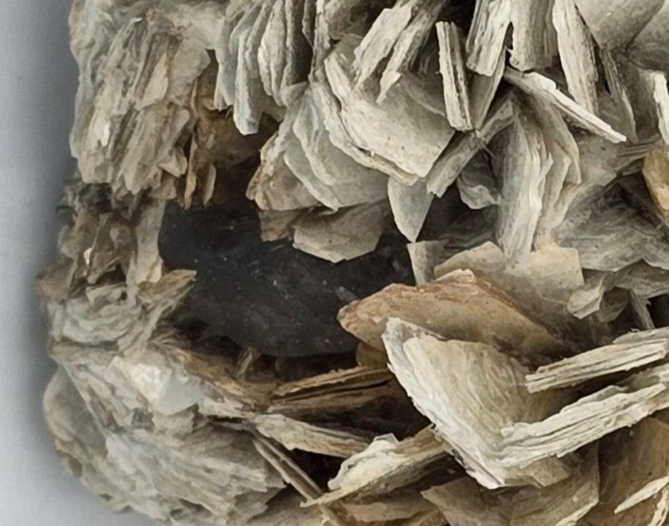 CASSITERITE with TOPAZ on MUSCOVITE  (cabinet)