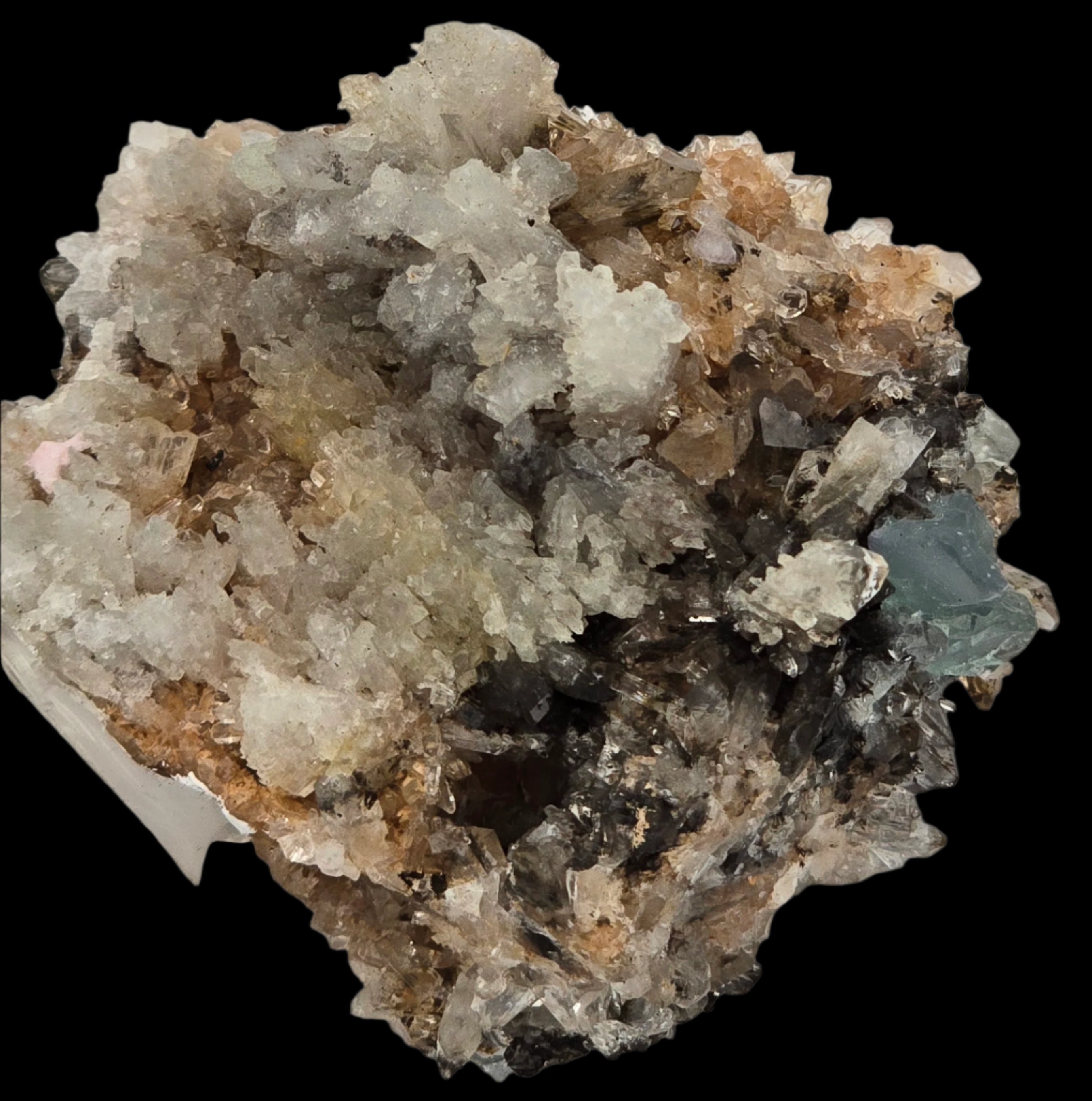 CREEDITE with BLUE FLUORITE  (small cabinet)