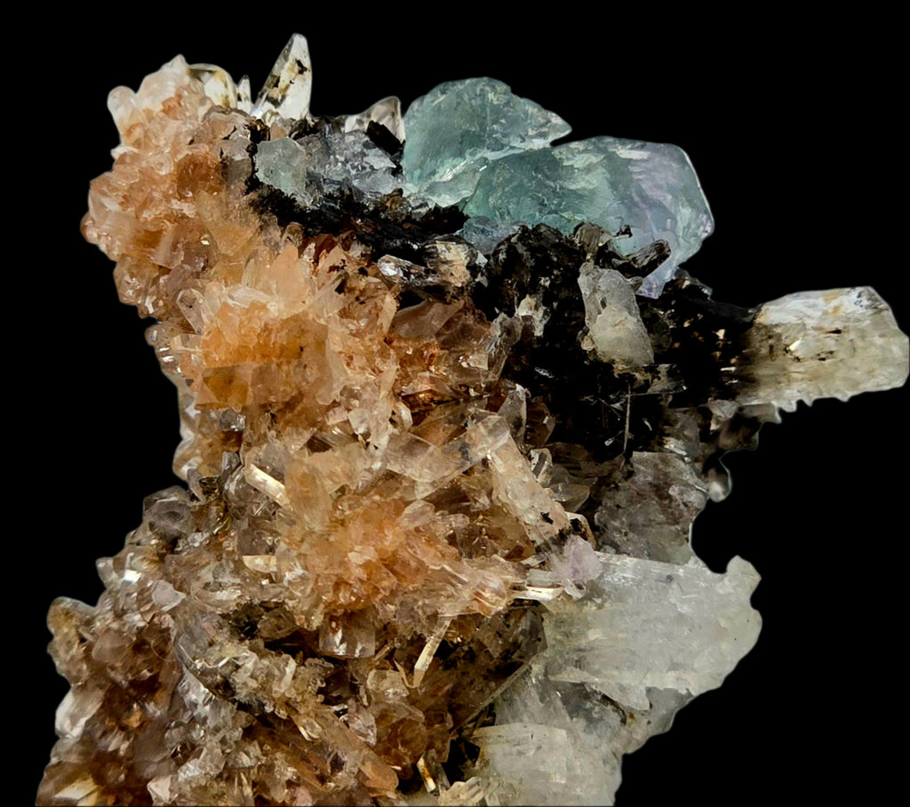 CREEDITE with BLUE FLUORITE  (small cabinet)
