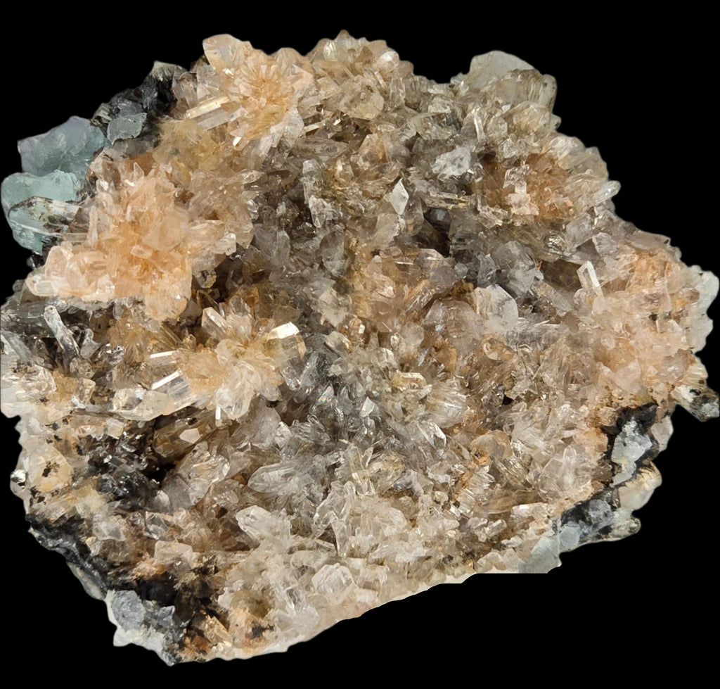 CREEDITE with BLUE FLUORITE  (small cabinet)
