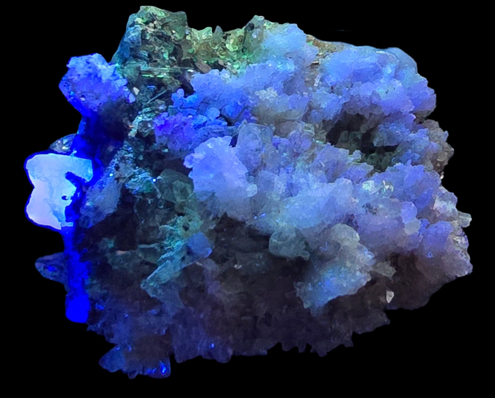 CREEDITE with BLUE FLUORITE  (small cabinet)