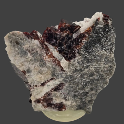 AEGIRINE ON MICROCLINE, MOUNT MALOSA, ZOMBA, MALAWI (miniature)