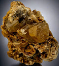 SCHEELITE (3 crystals), MUSCVOVITE with STANNITE  (small cabinet)