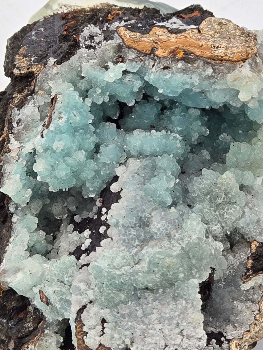 SMITHSONITE on HEMIMORPHITE (miniature)