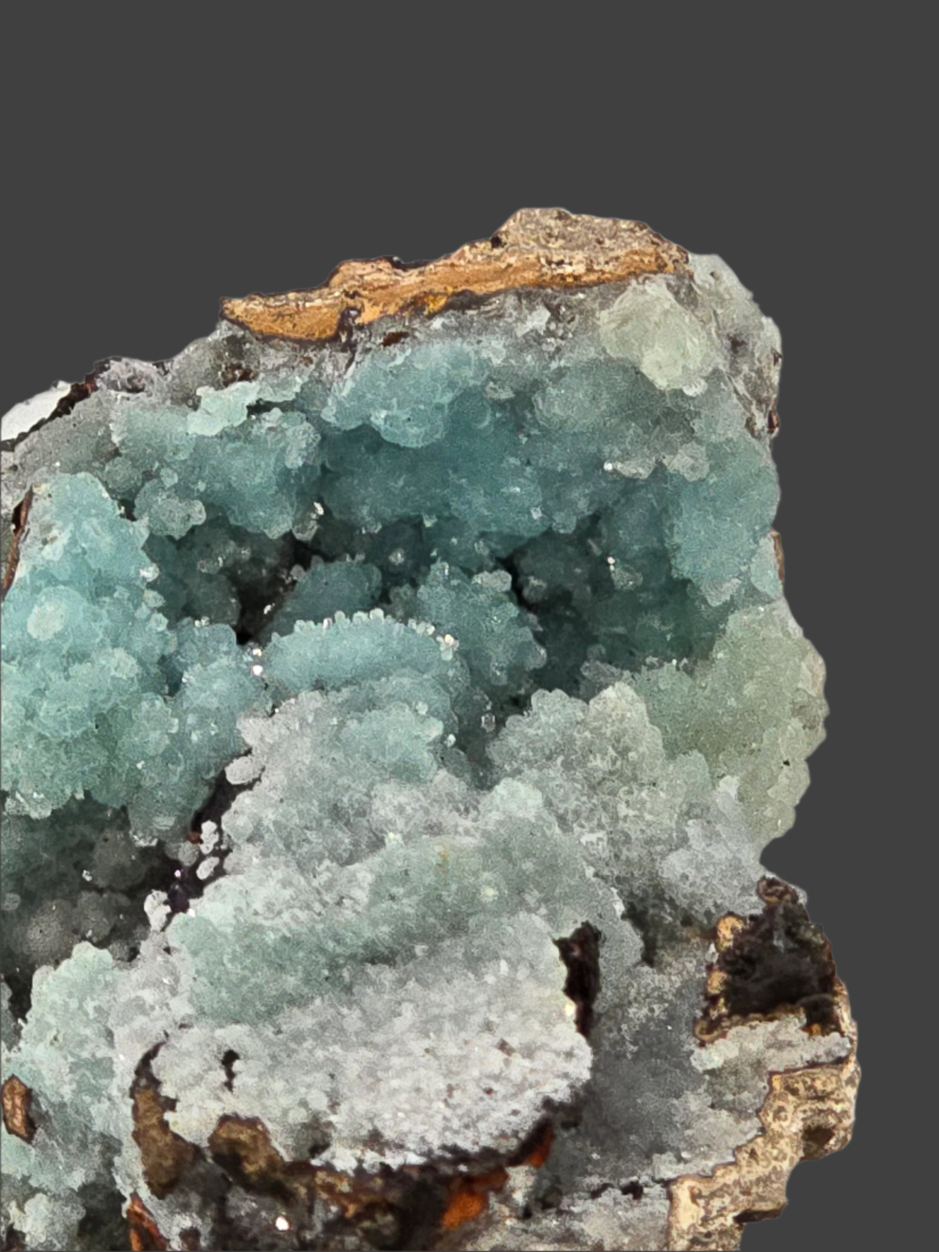 SMITHSONITE on HEMIMORPHITE (miniature)