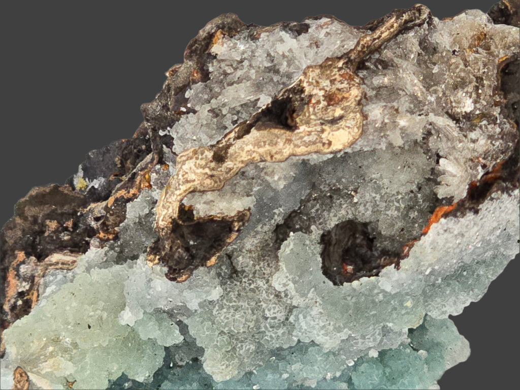 SMITHSONITE on HEMIMORPHITE (miniature)