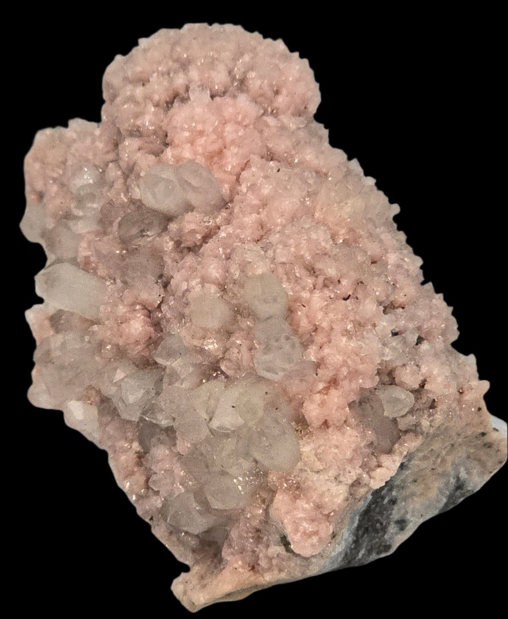 RHODOCHROSITE, CHALCOPYRITE, QUARTZ (miniature)