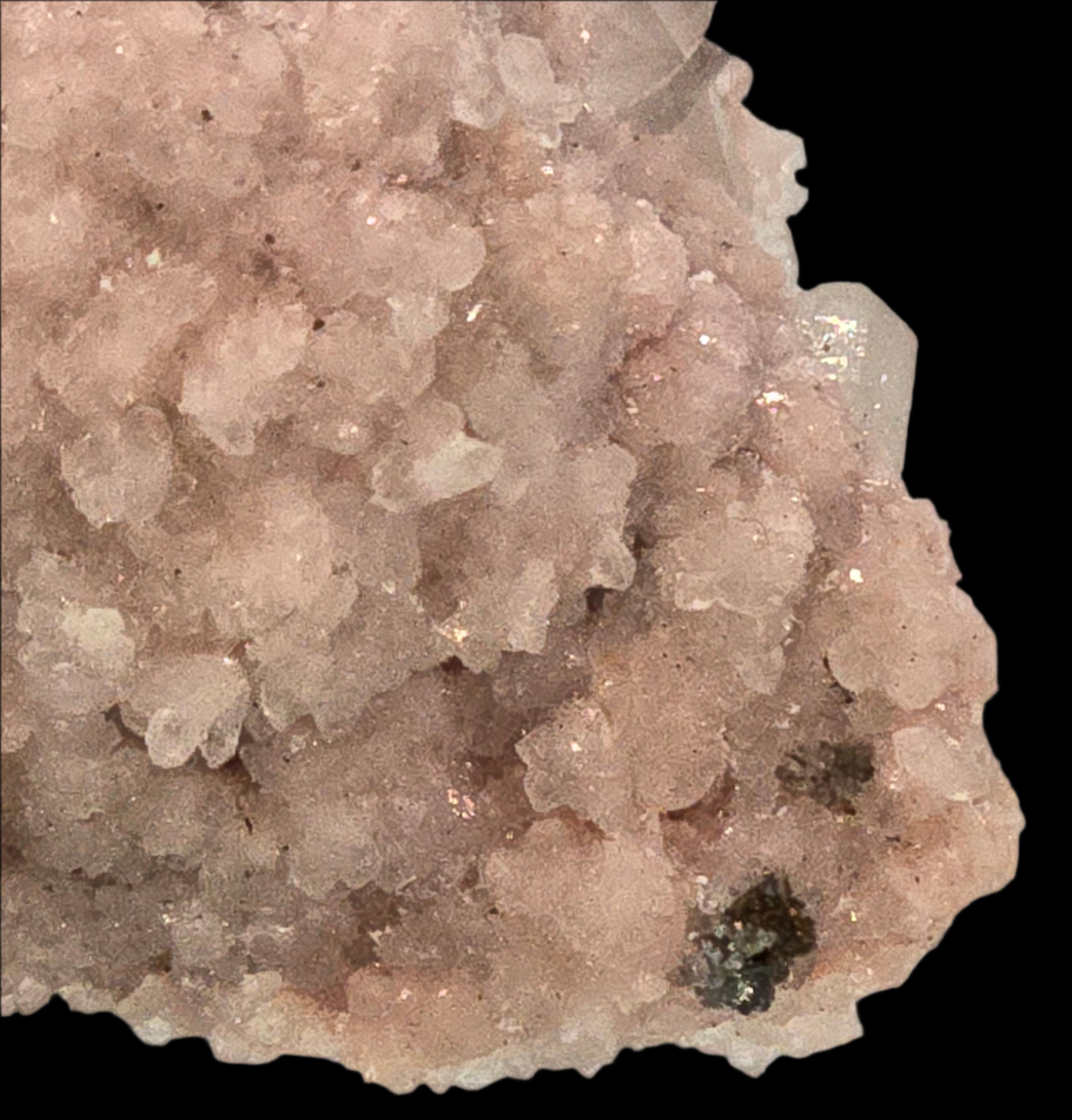 RHODOCHROSITE, CHALCOPYRITE, QUARTZ (miniature)