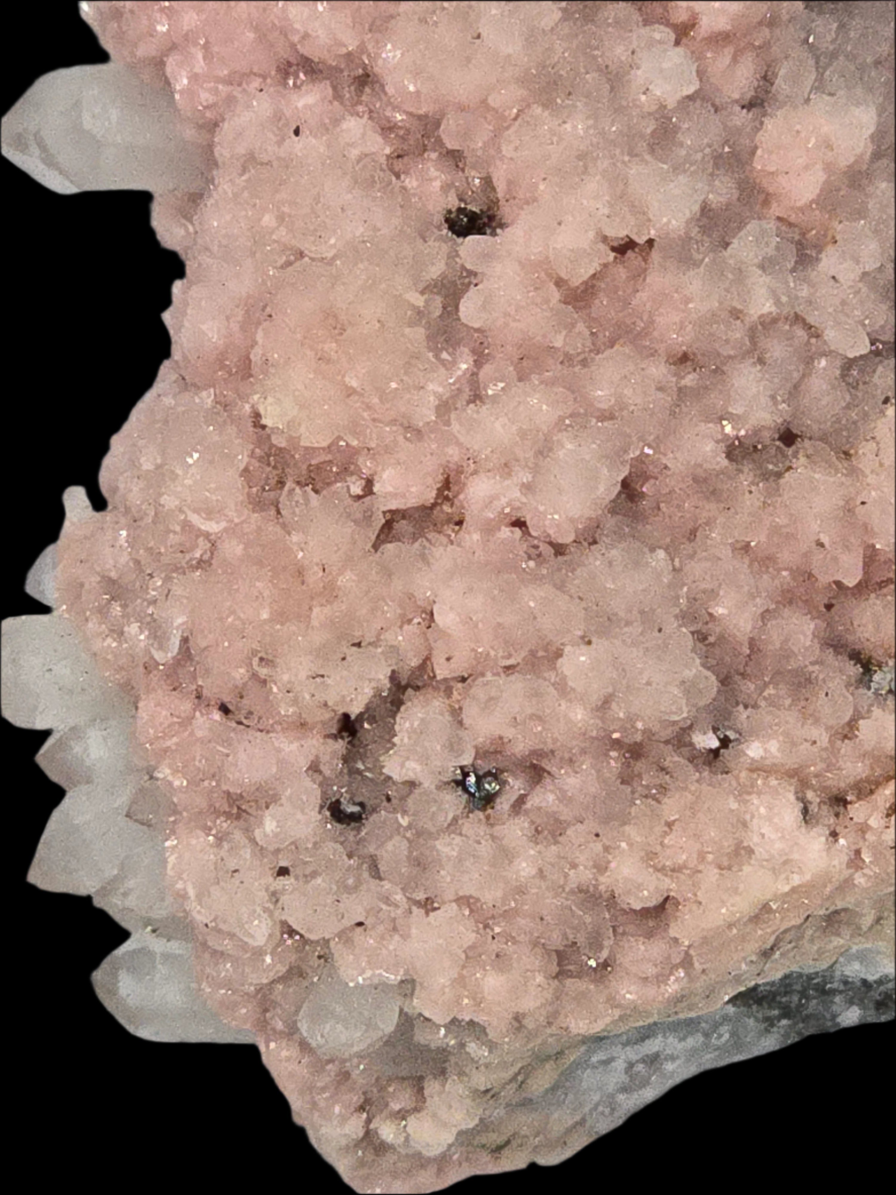 RHODOCHROSITE, CHALCOPYRITE, QUARTZ (miniature)