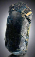 Blue Fluorite Crystal Specimen from China with Golden Inclusions and Translucent Facets