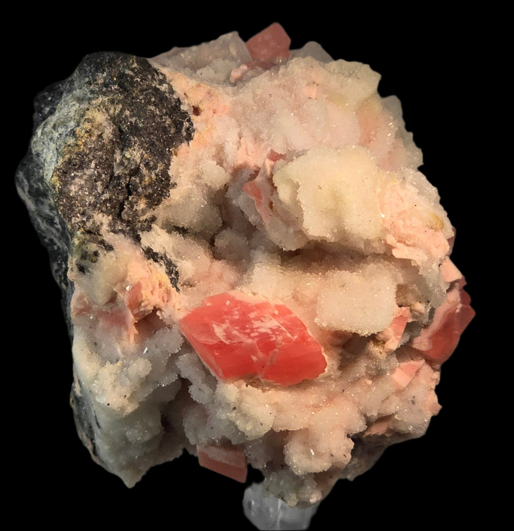 RHODOCHROSITE with CALCITE (miniature)