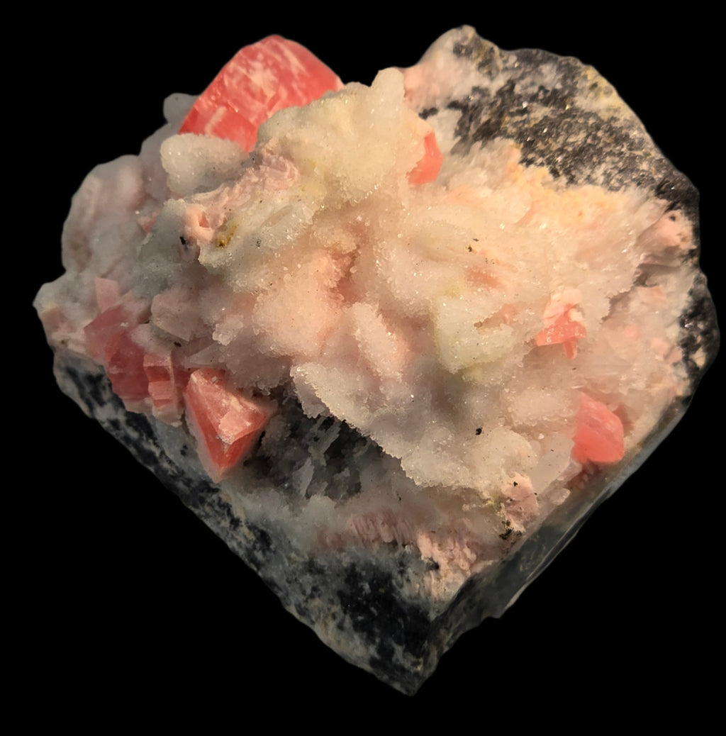 RHODOCHROSITE with CALCITE (miniature)