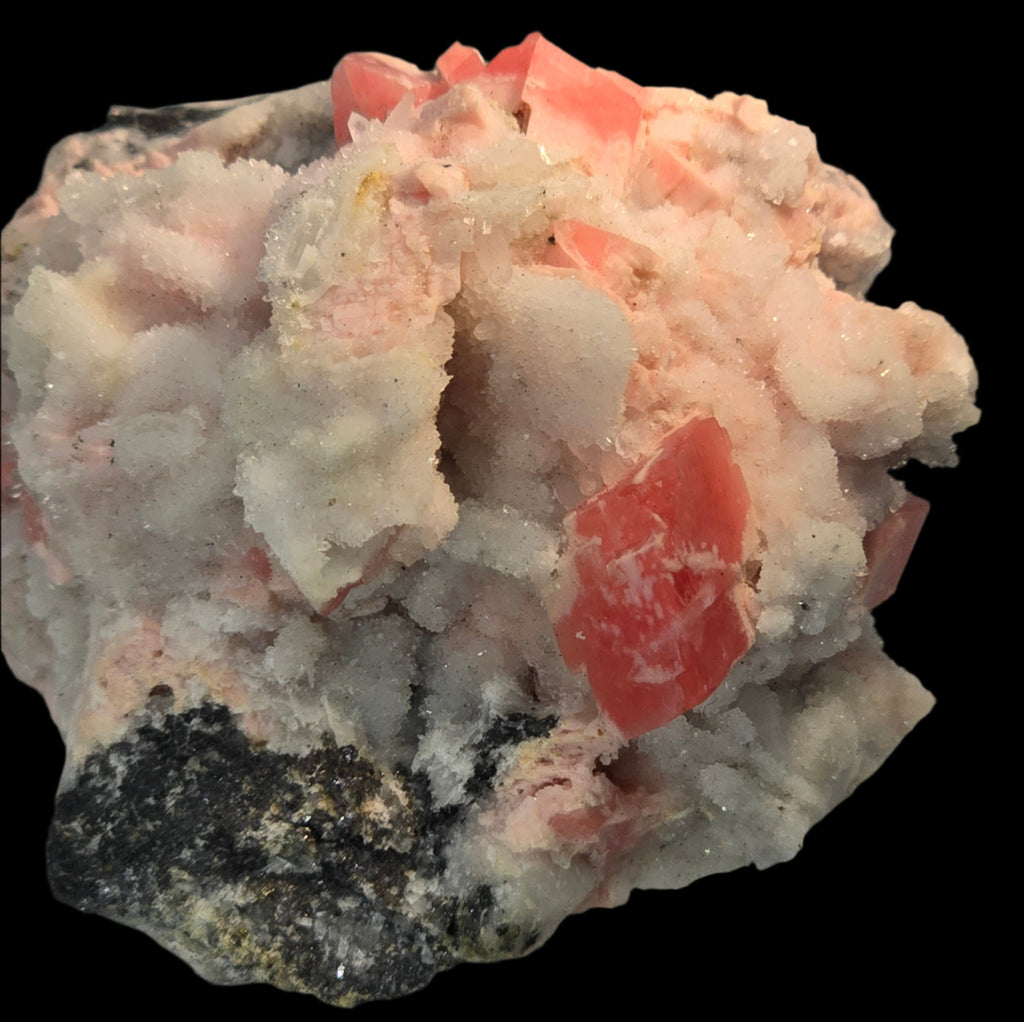 RHODOCHROSITE with CALCITE (miniature)