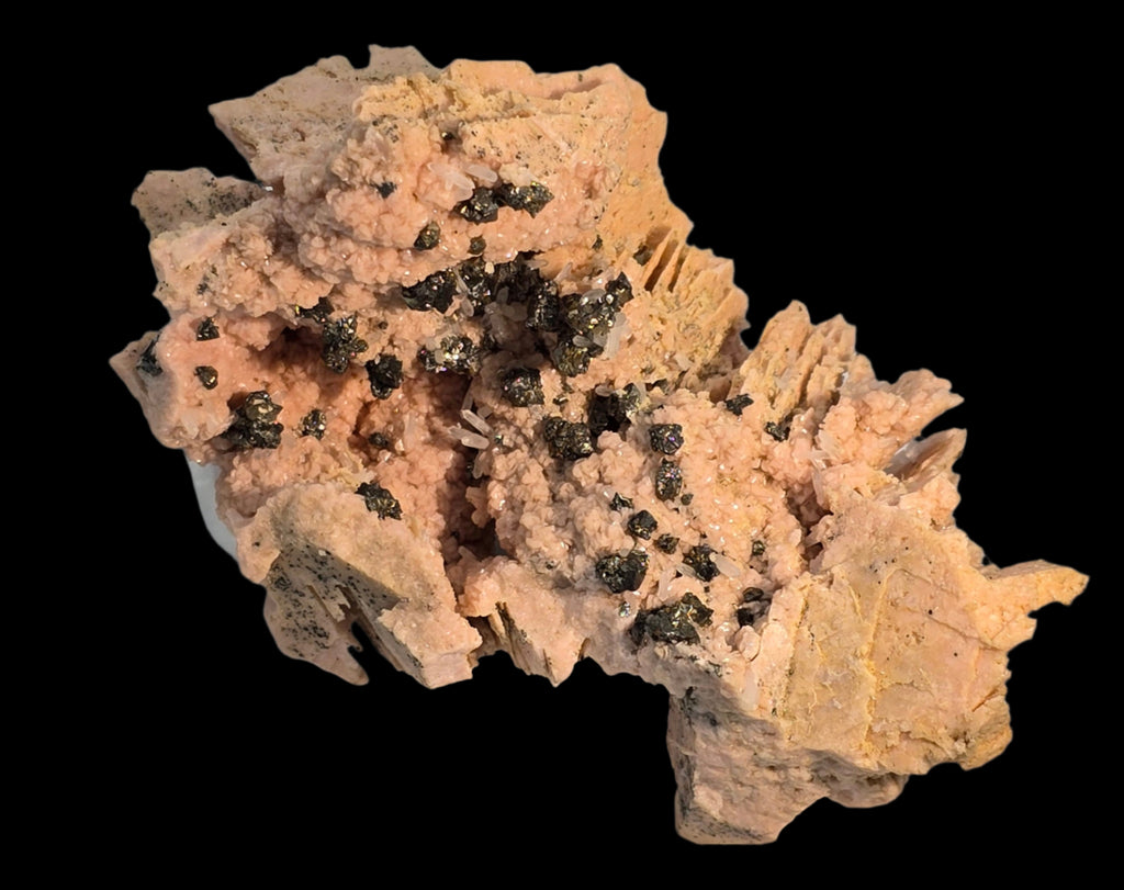 RHODOCHROSITE, CHALCOPYRITE, QUARTZ (cabinet)