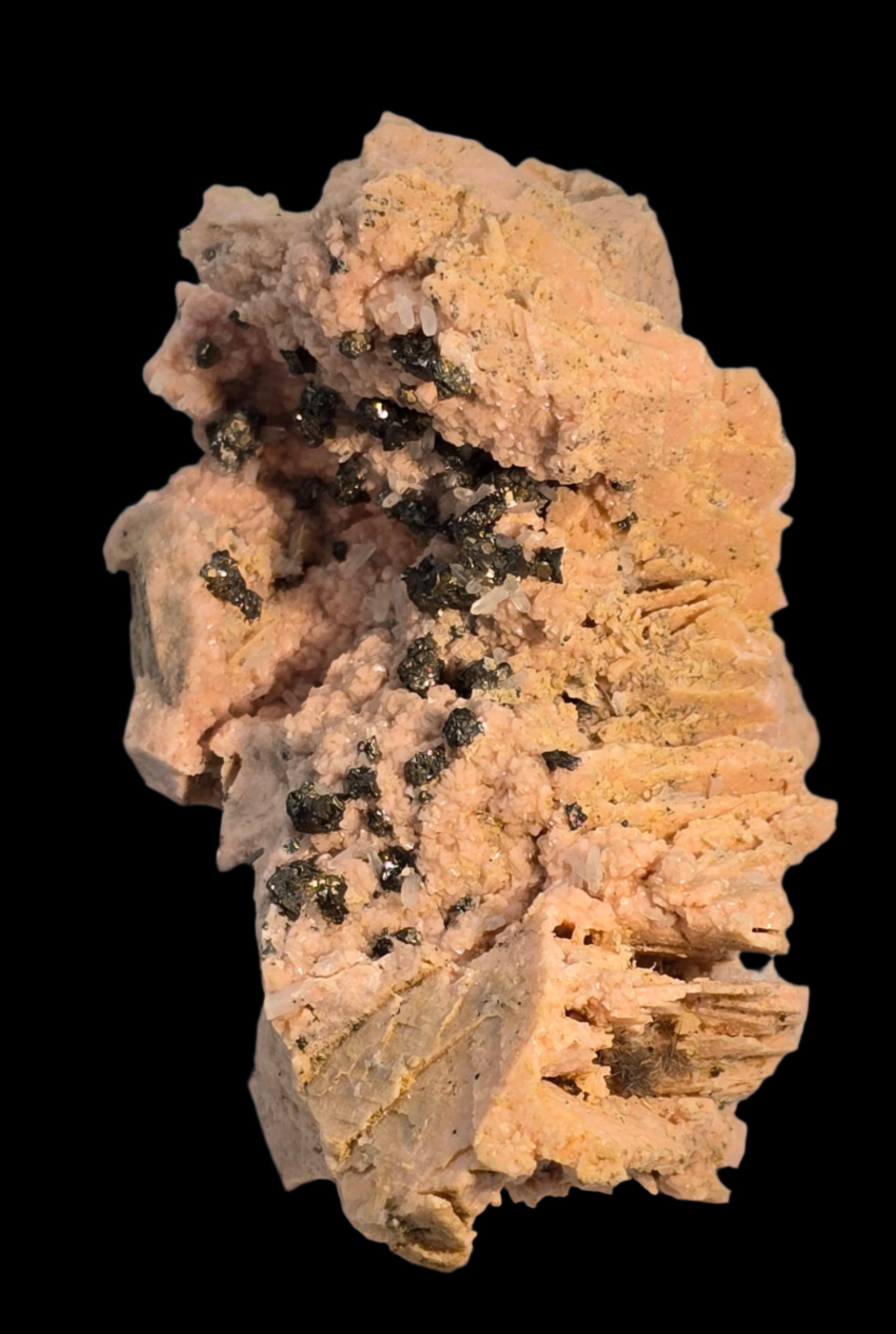 RHODOCHROSITE, CHALCOPYRITE, QUARTZ (cabinet)