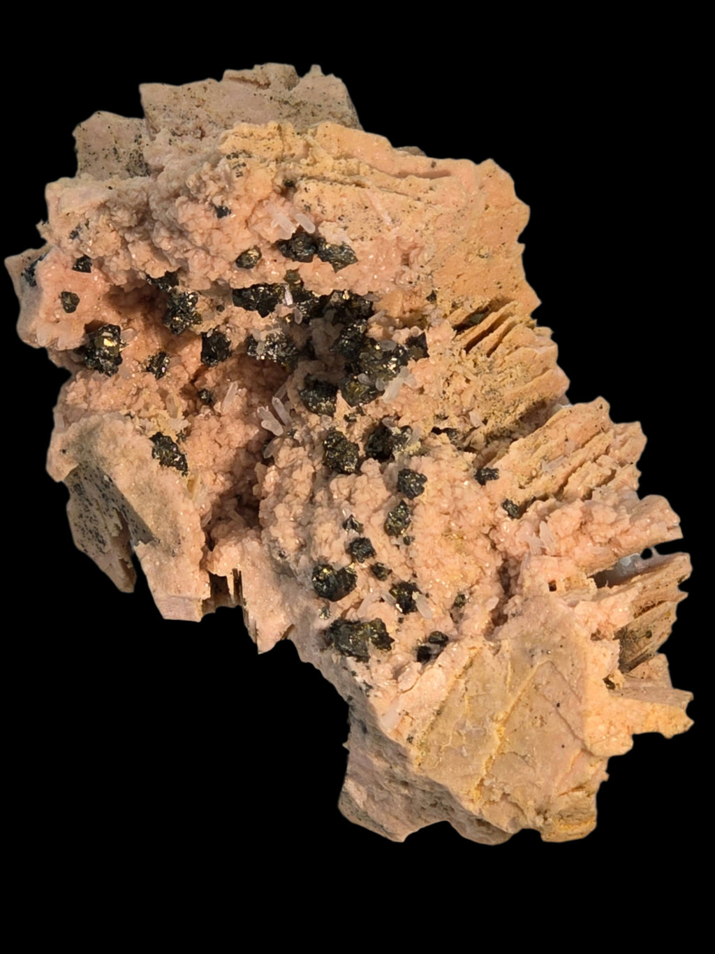 RHODOCHROSITE, CHALCOPYRITE, QUARTZ (cabinet)