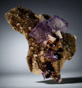 FLUORITE, SPHALÉRIQUE RUBIS, DOLOMITE, Cerro de Pasco, Province de Pasco, PÉROU (miniature)