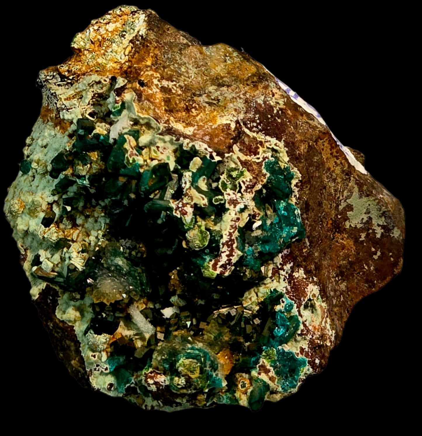 DIOPTASE with CALCITE