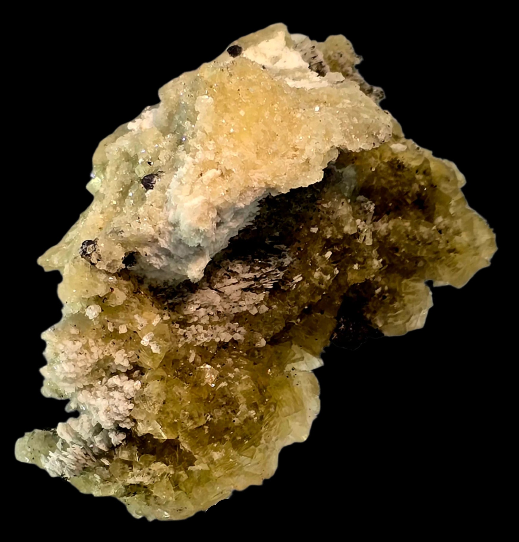 FLUORITE, BARYTE, GALENA and SPHALERITE, VALENTINITE (?) Belorechensk ULTRA RARE (small cabinet)