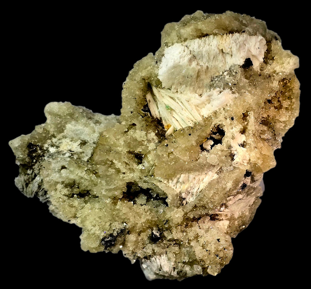 FLUORITE, BARYTE, GALENA and SPHALERITE, VALENTINITE (?) Belorechensk ULTRA RARE (small cabinet)