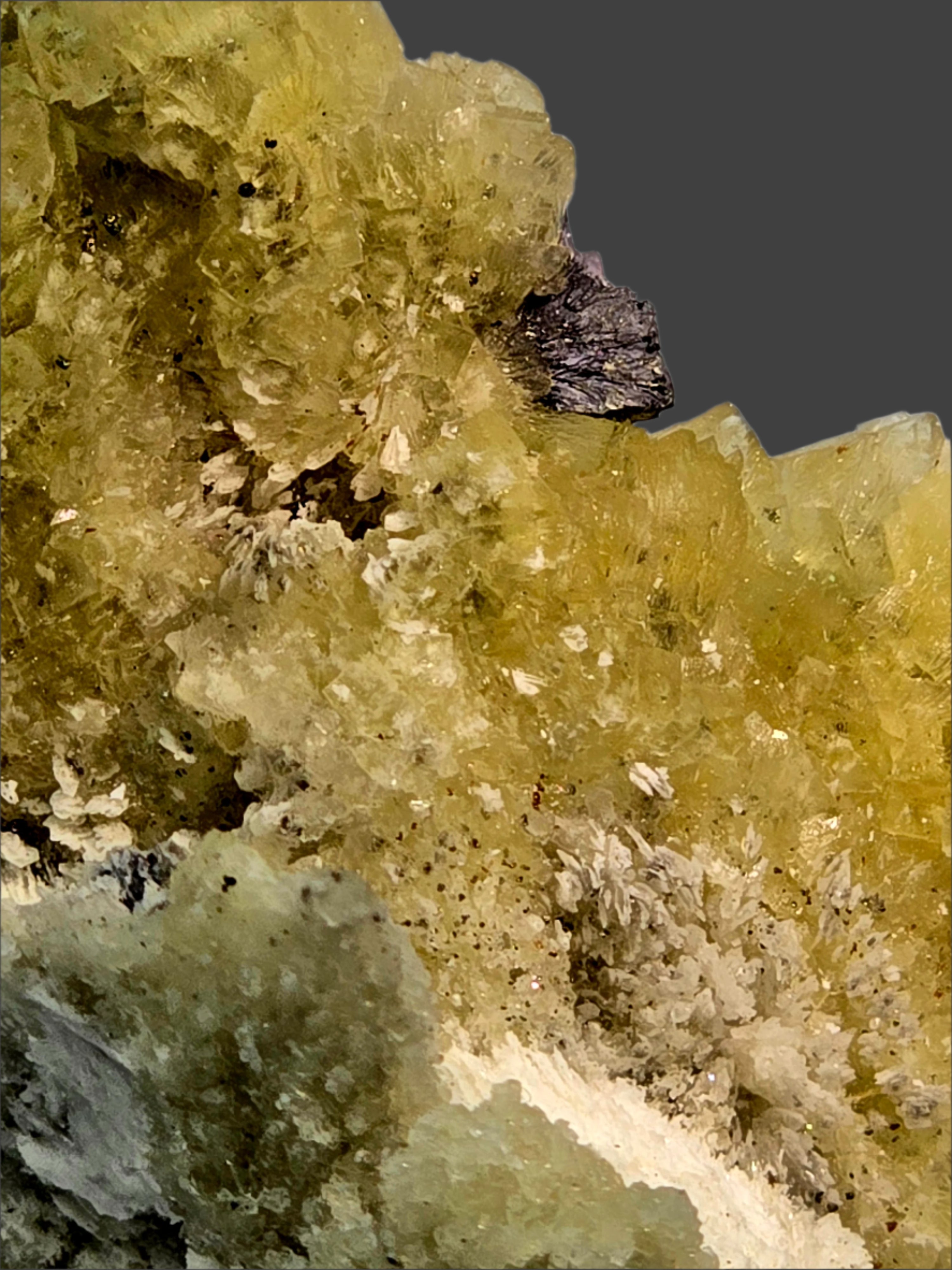 FLUORITE, BARYTE, GALENA and SPHALERITE, VALENTINITE (?) Belorechensk ULTRA RARE (small cabinet)