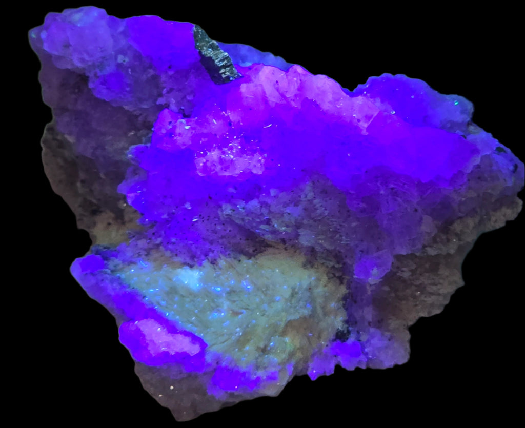 FLUORITE, BARYTE, GALENA and SPHALERITE, VALENTINITE (?) Belorechensk ULTRA RARE (small cabinet)