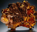 Hematite with Quartz, Morocco - rich brown botryoidal clusters and clear crystals on matrix