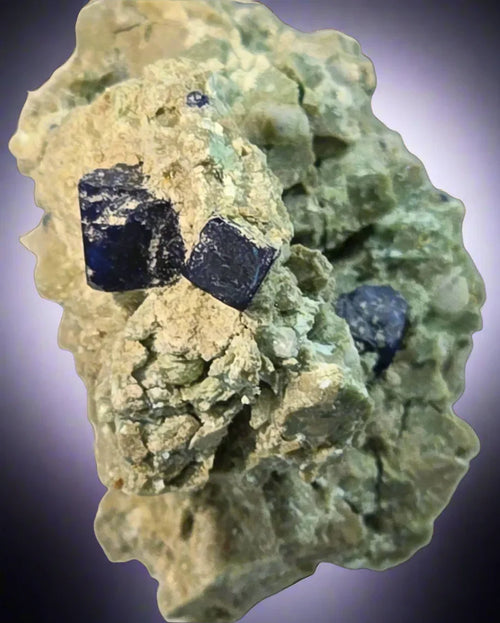 Azurite crystals on matrix from Tsumeb, Namibia - mineral specimen for collectors