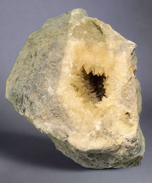 Citrine geode with quartz crystals, Uruguay locality
