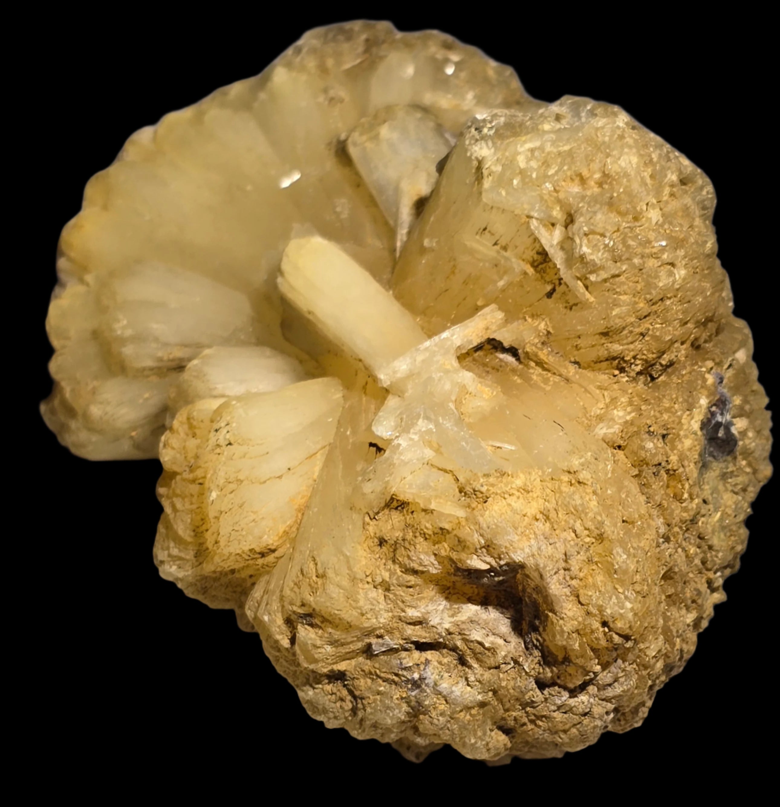STILBITE var DESMINE, WAHOLI MINE POONA, INDIA (cabinet)