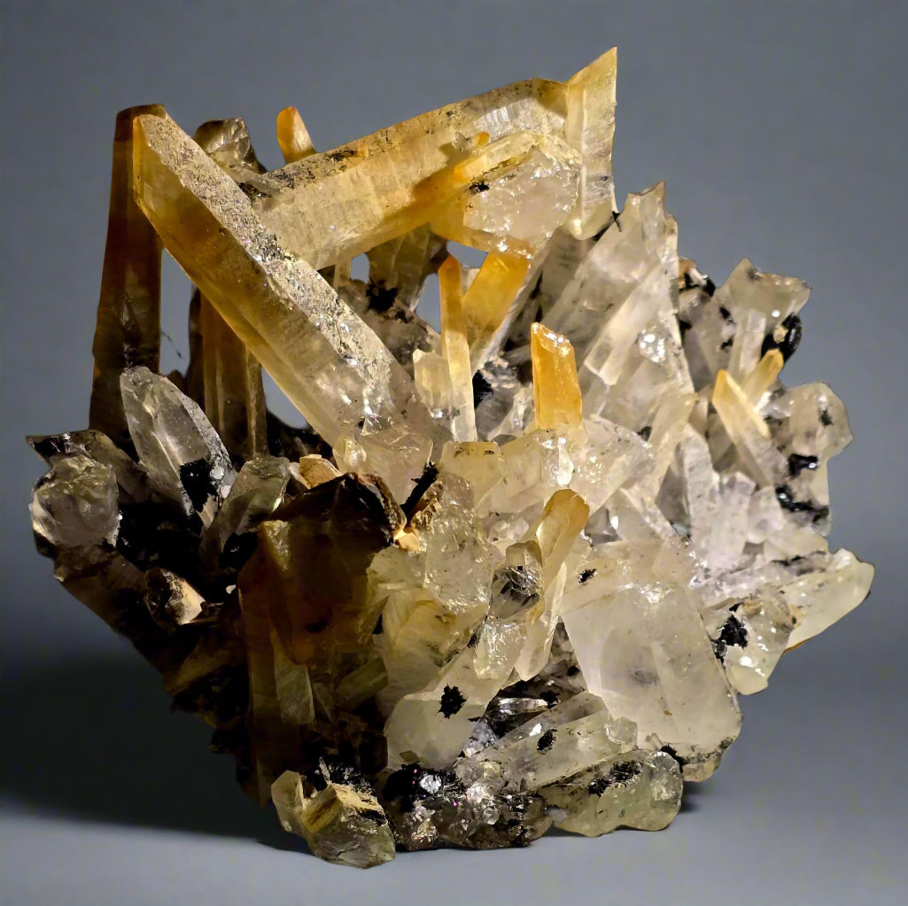 QUARTZ  with HEMATITE and BIOTITE (large cabinet)